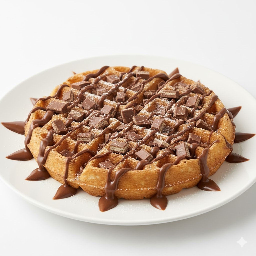 صورة وافل نوتيلا و كيت كات